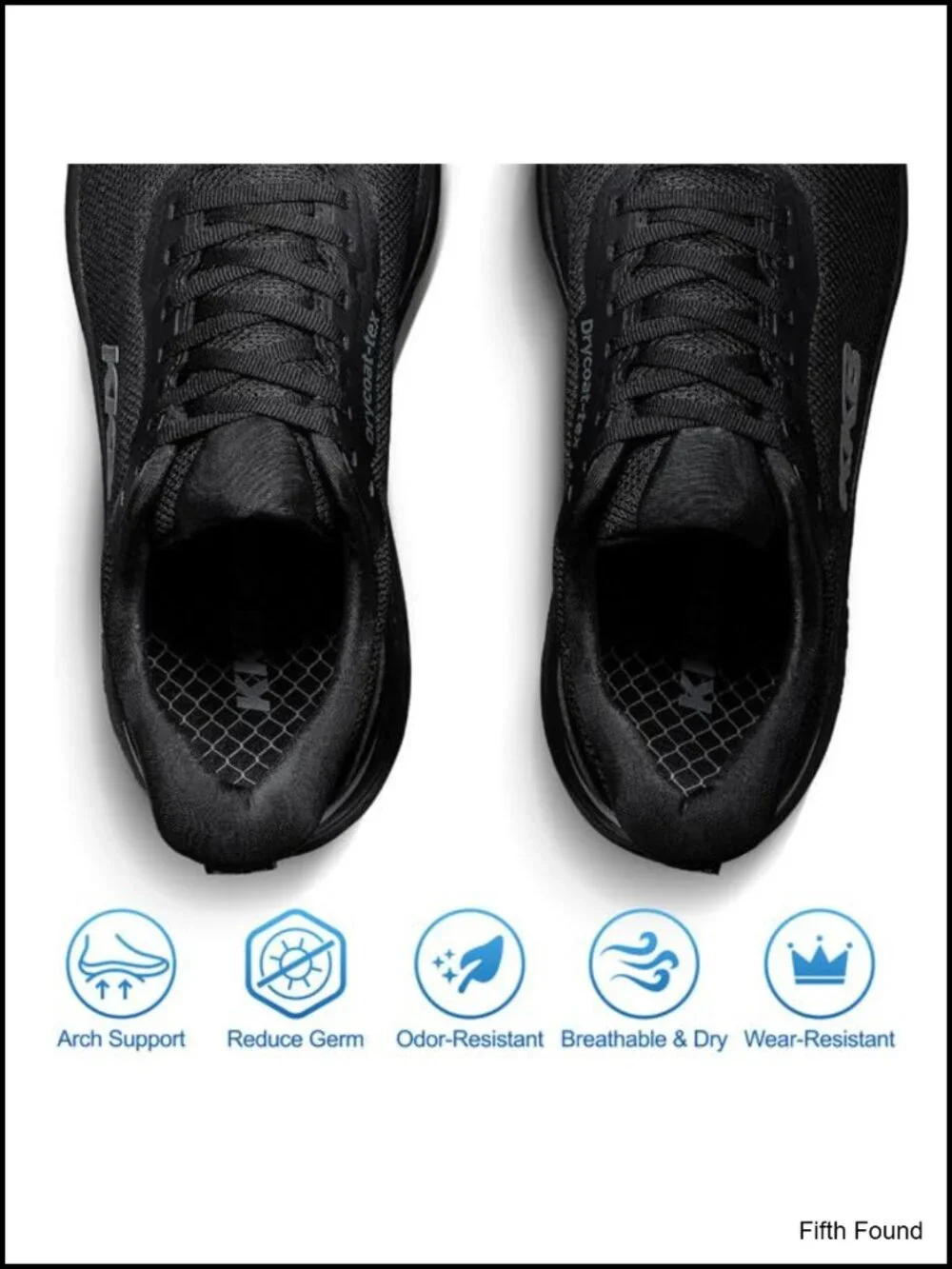 Men's Non Slip Work Shoes Waterproof Easy Slip Sneakers Arch Support Orthopedic
